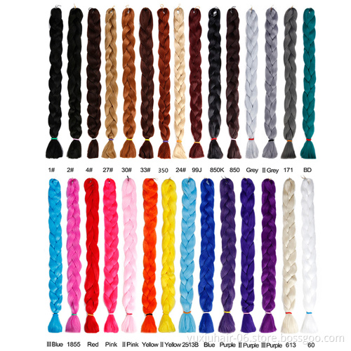 Synthetic Hair Braiding wig 41Inch 165g High Temperature Fiber Jumbo Braiding Pink Blue Pure Crochet Braiding Hair Extension